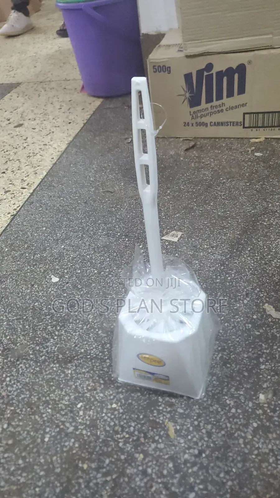 White Plastic Toilet Brushes