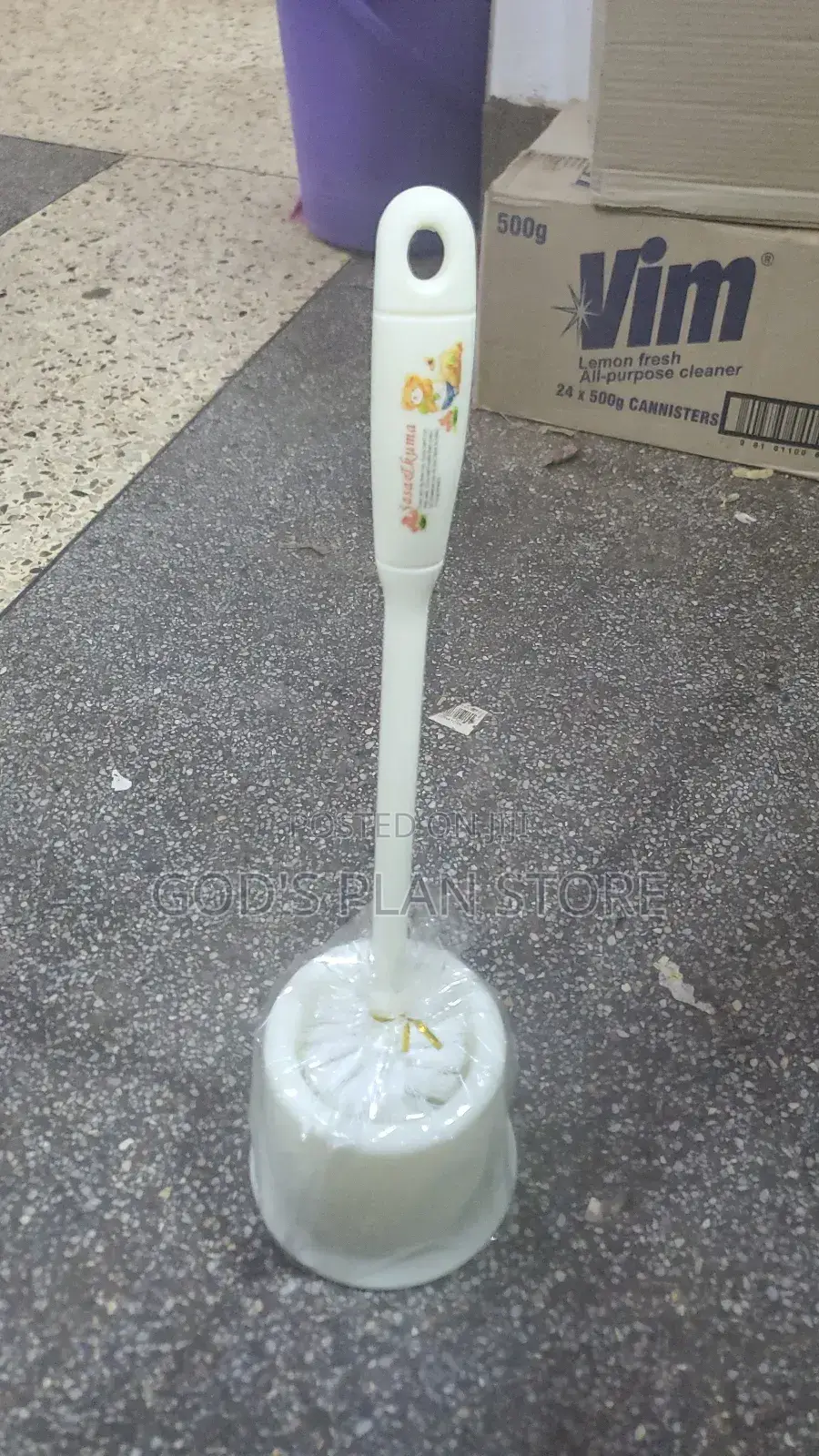 White Plastic Toilet Brushes