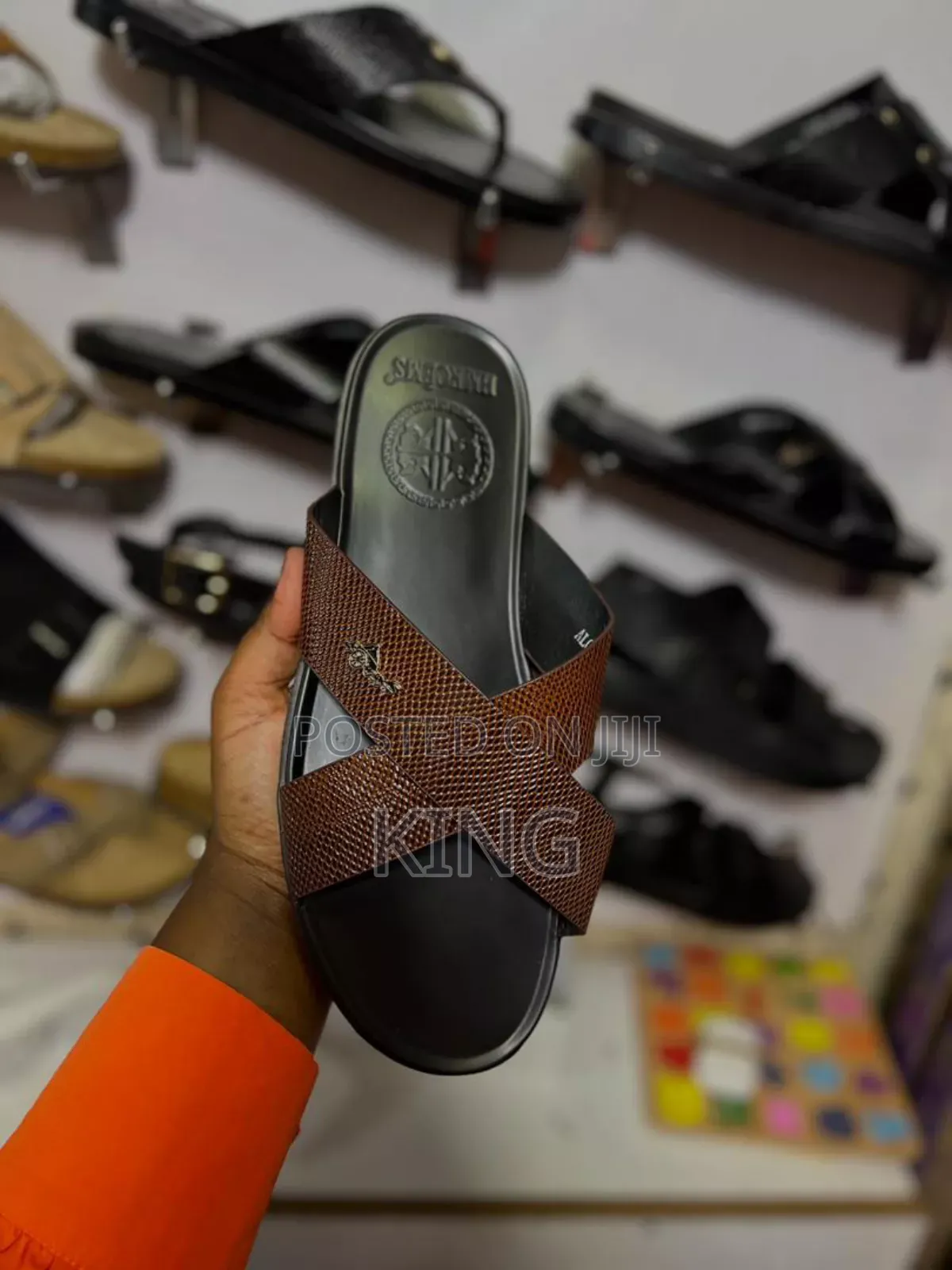 Finix Black Sandals for Men