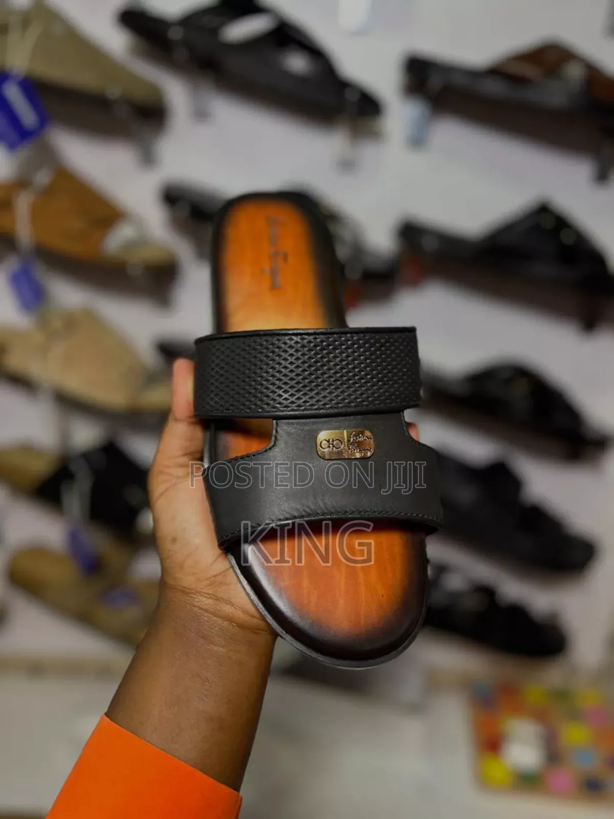 Finix Black Sandals for Men
