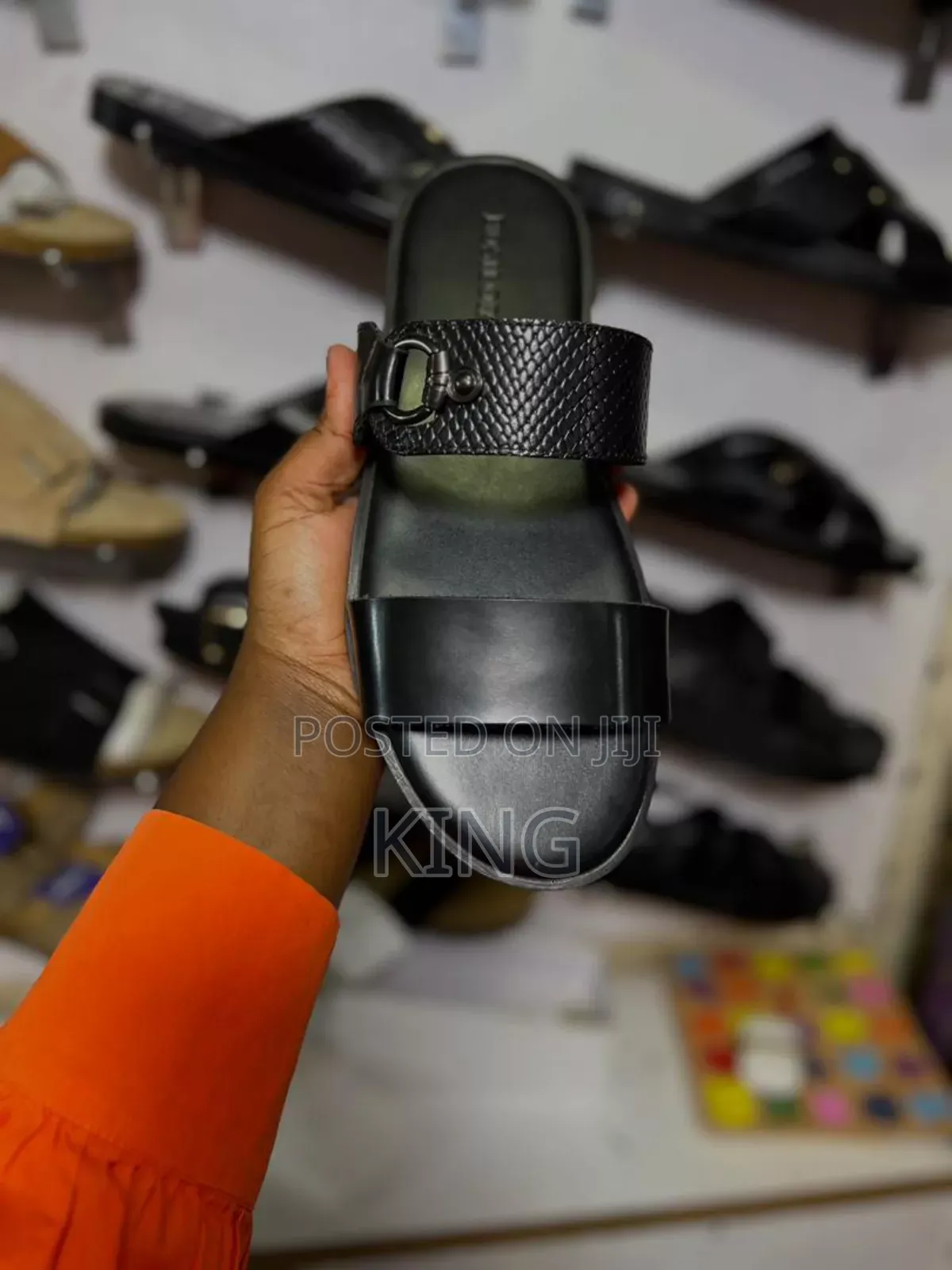 Formal Black Sandals for Men
