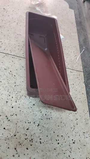 Large Coffee Brown Plastic Rectangular Flower Pots
