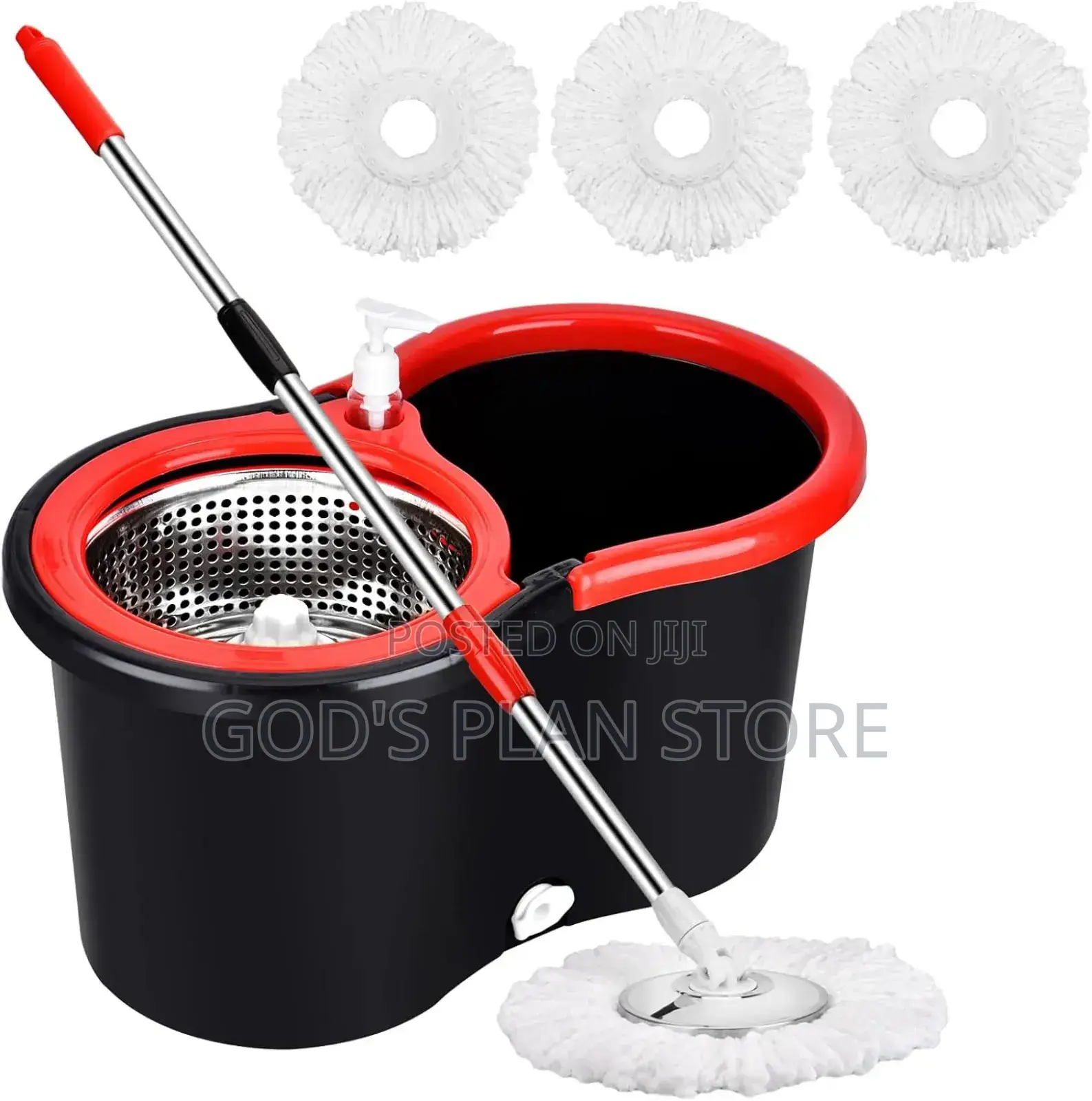 Black Spin Mopping Buckets