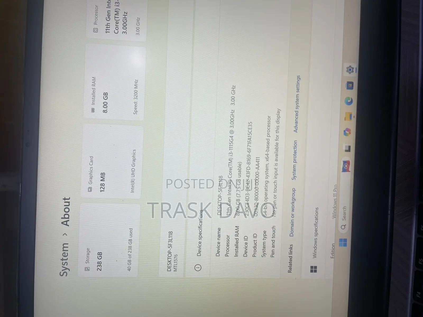 Laptop 8GB Intel Core I5 SSD 512GB