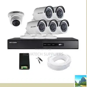 6 Cameras 8 Channel DVR Hik Vision Camera System 1080p Video
