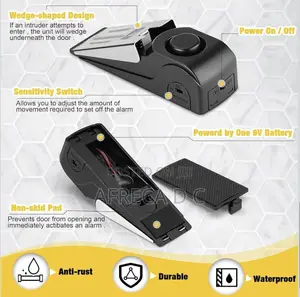 Security Door Stop Alarm Portable Hotel Security Safety Door