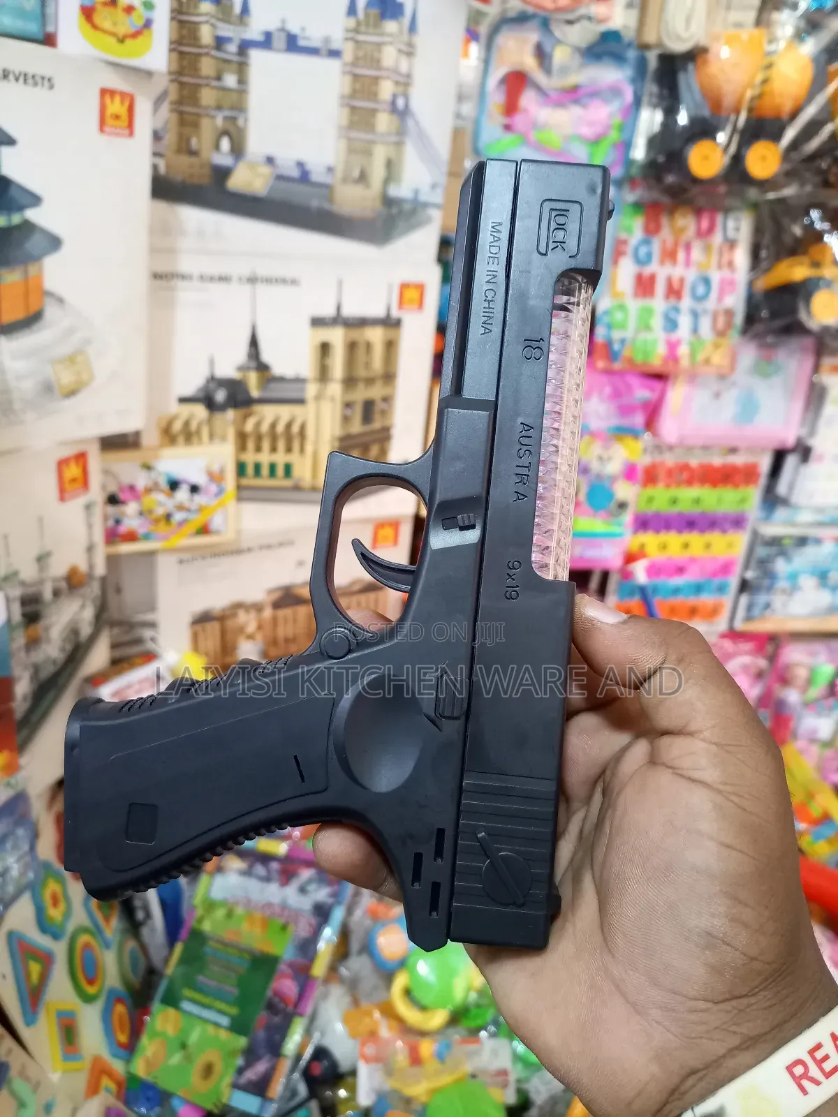 Realistic Battery-Operated Toy Pistol With Sound Light