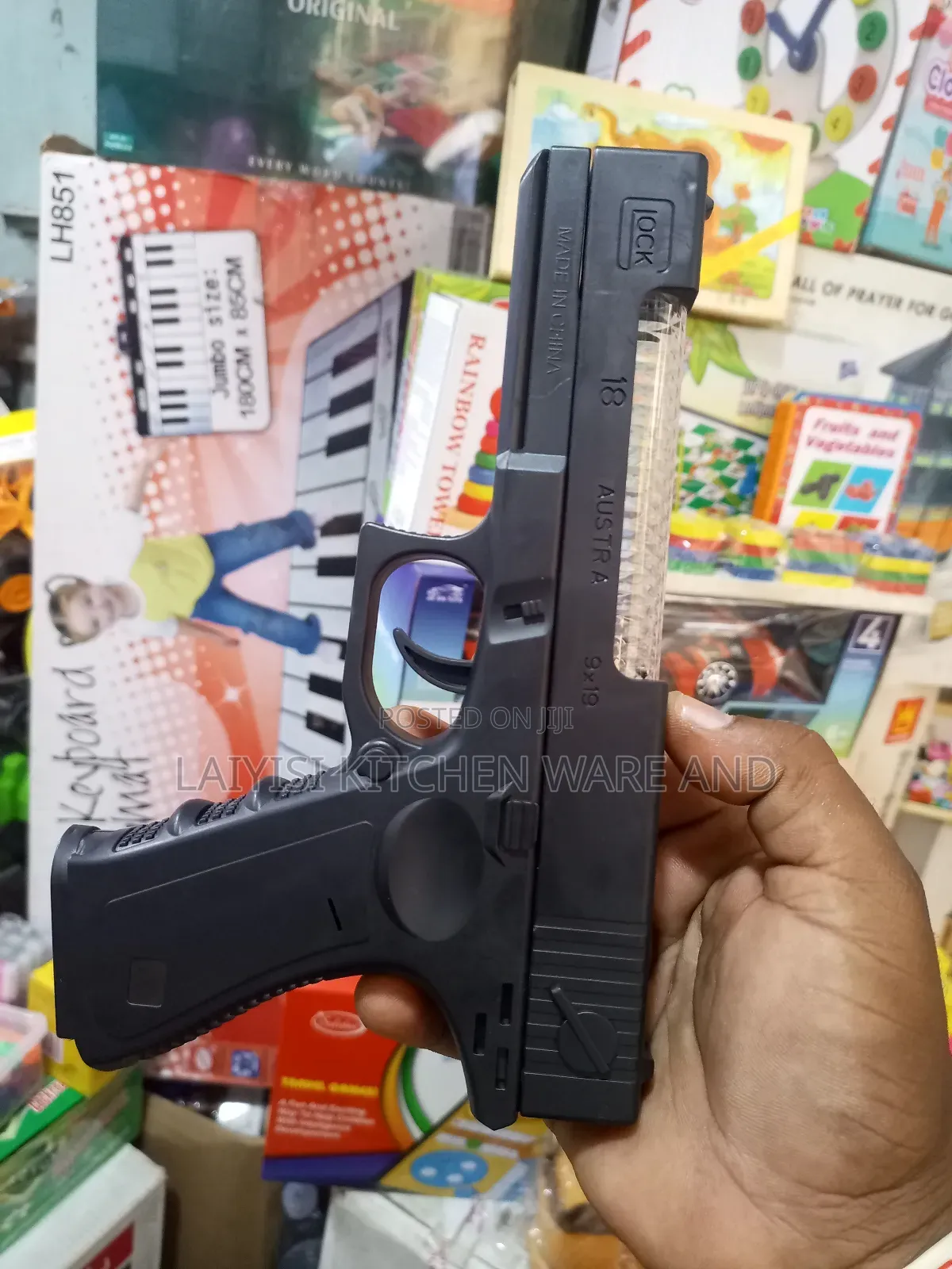 Realistic Battery-Operated Toy Pistol With Sound Light