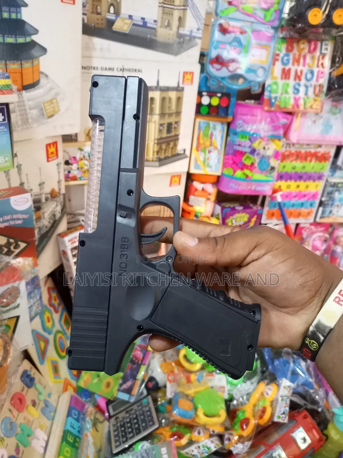 Realistic Battery-Operated Toy Pistol With Sound Light