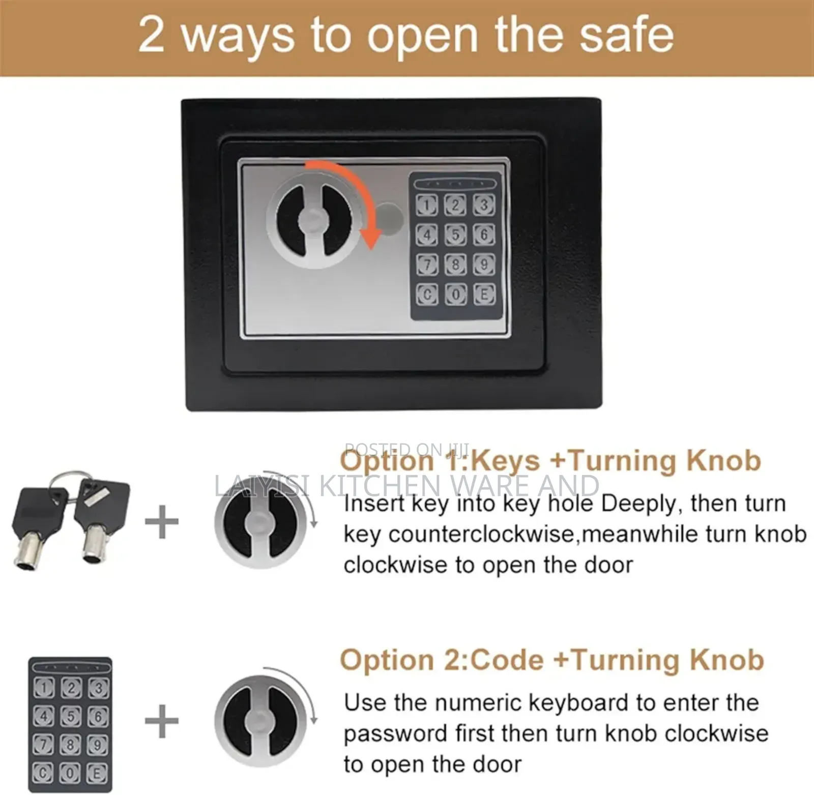 8l Electronic Password Security Safe Money Cash Deposit Safe