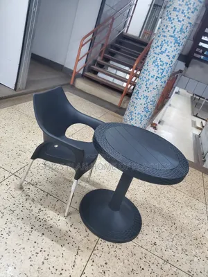 Photo - Dining Table Round and a Chair Black