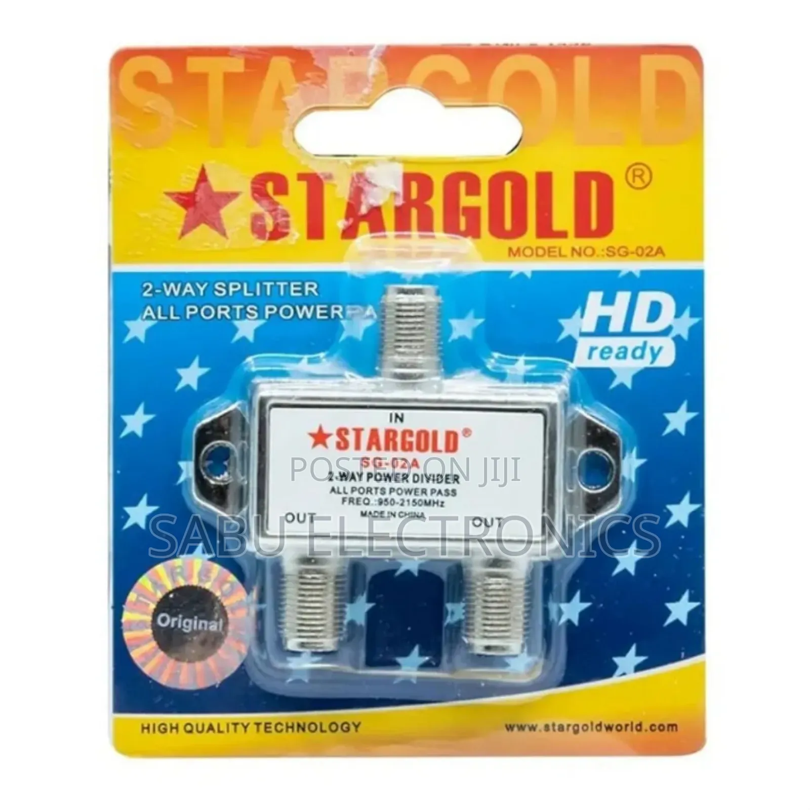 2-Way Power Divider/Splitter for Satellite Antenna Signal
