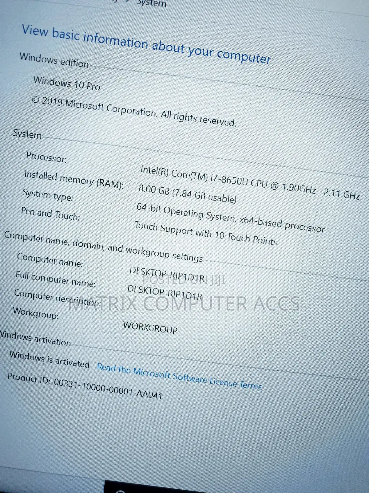 Laptop Lenovo ThinkPad T480s 8GB Intel Core I7 SSD 256GB