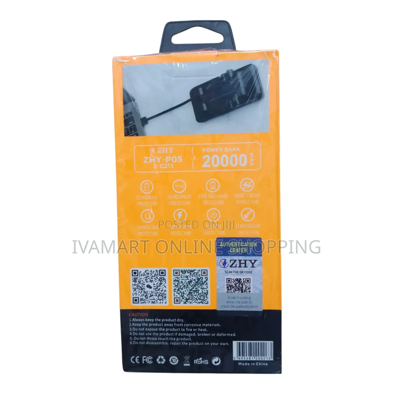 ZHY 20,000mAH Power Bank With Adjustable Mobile Phone Stand Holder