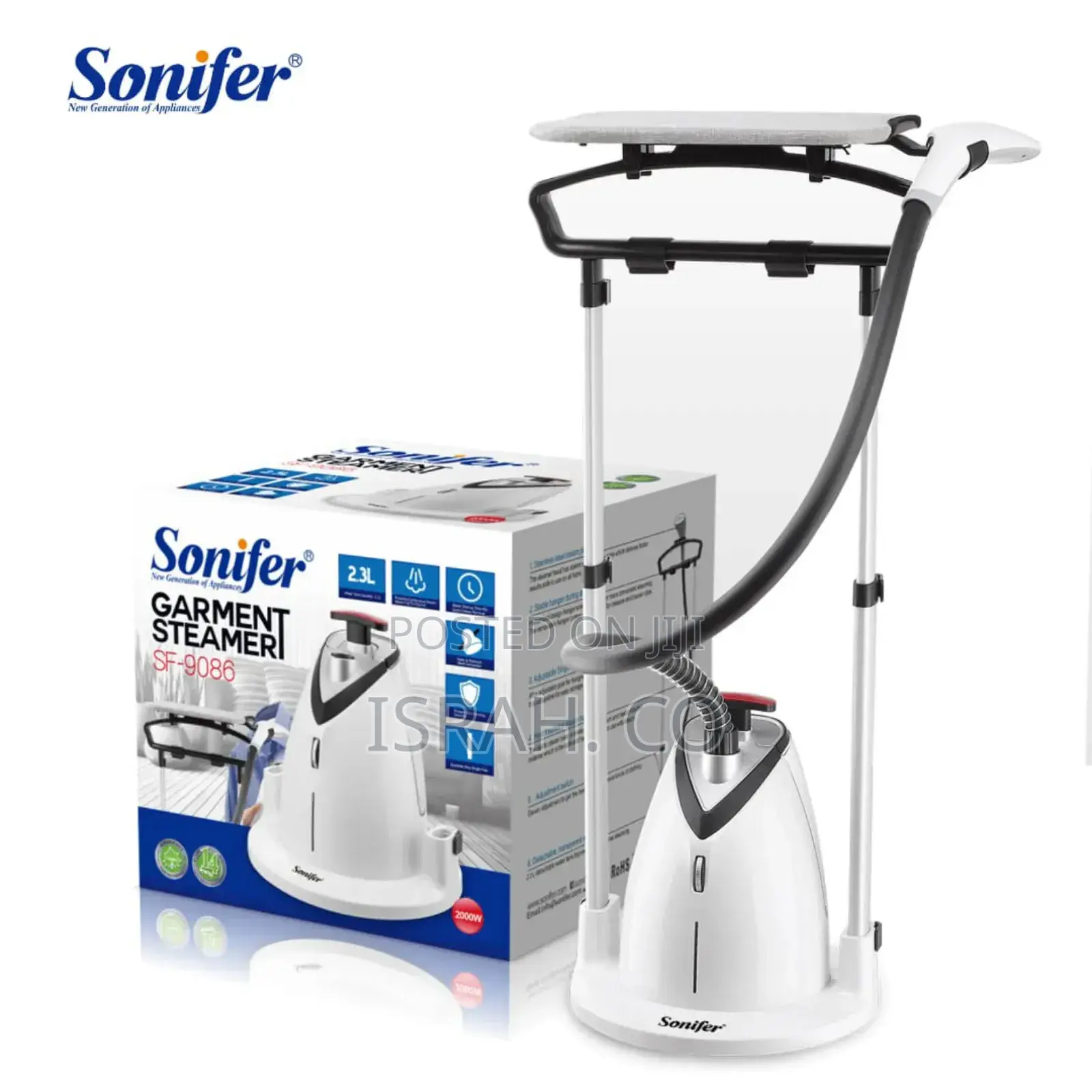 Garment Steamer With 2 Poles and Continuos Steam-