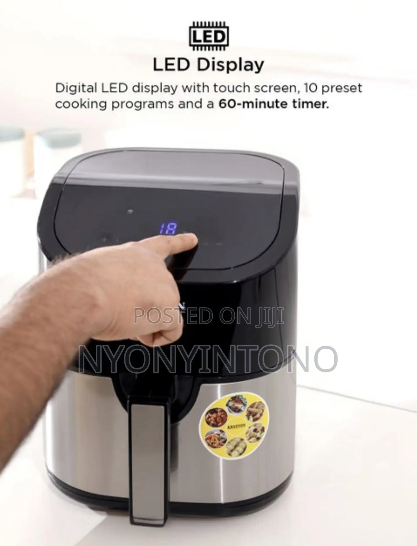 Krypton 4.5liters Digital Air Fryer With 2yrs Warranty