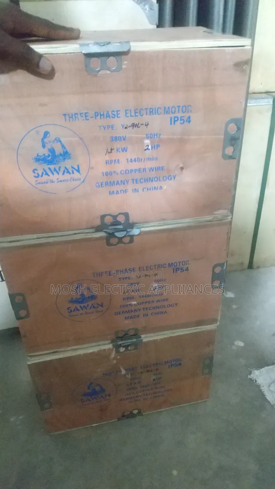 7.5hp,5.5hp,4hp,3hp,2hp,1hp Single Phase/Three Phase Motors.