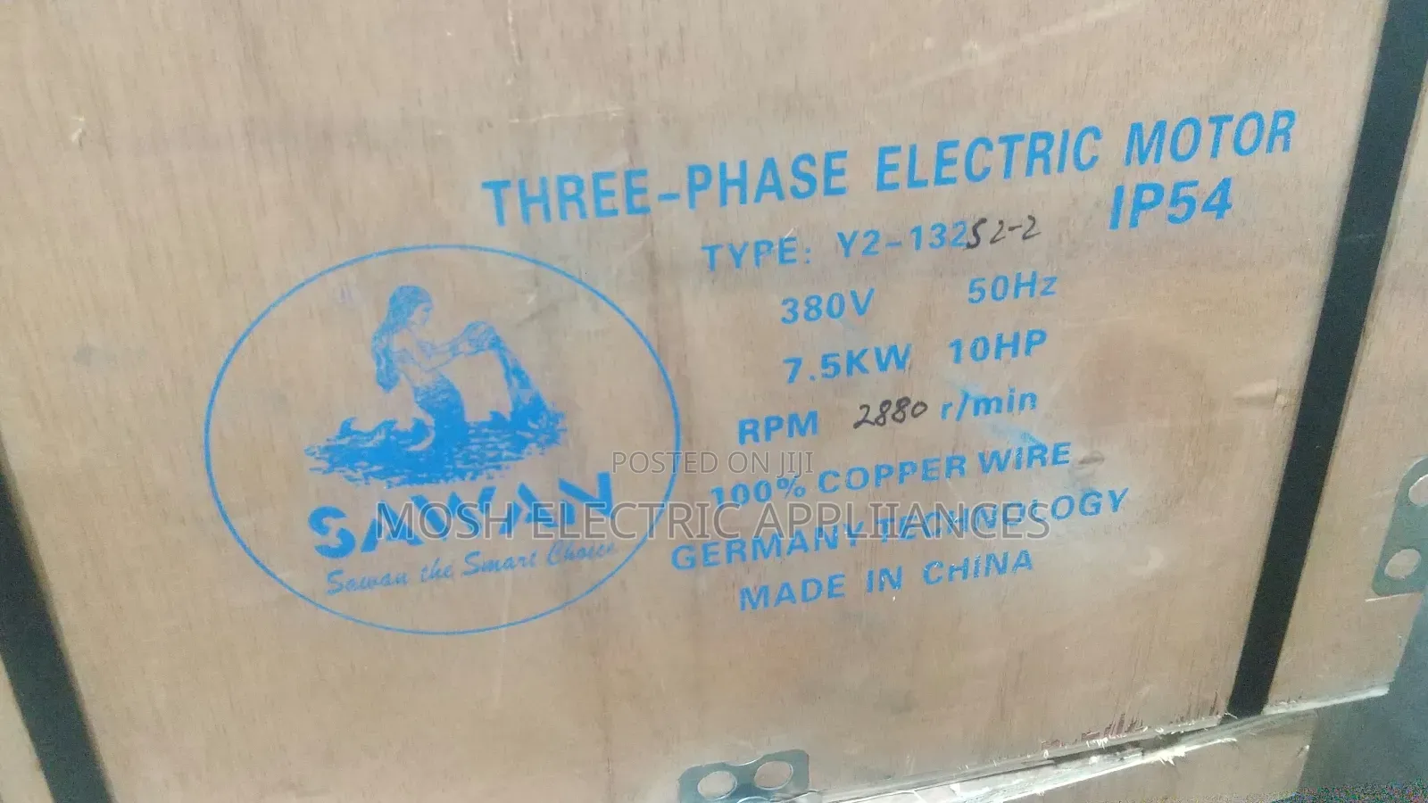 7.5hp,5.5hp,4hp,3hp,2hp,1hp Single Phase/Three Phase Motors.