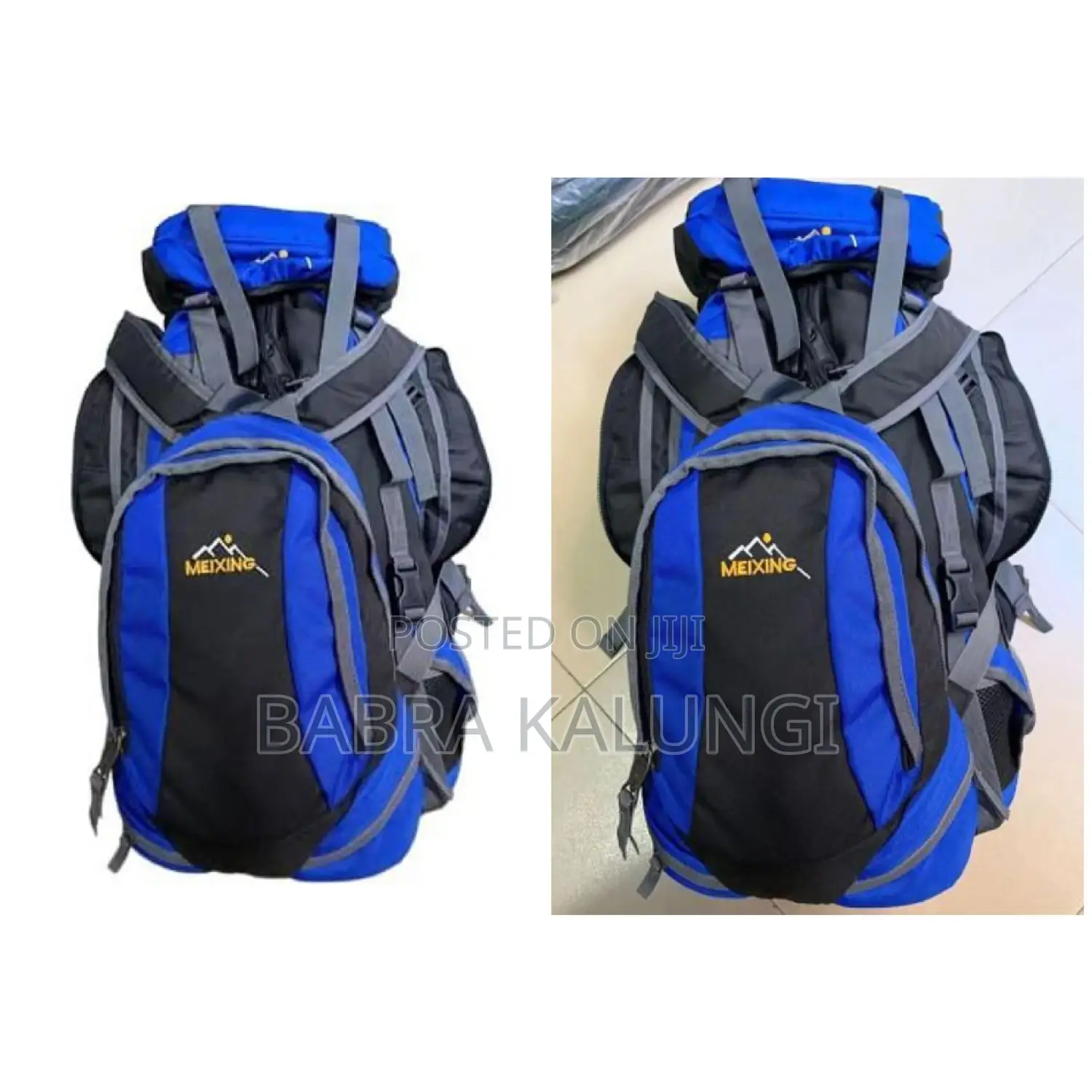 Designer Travel, Mountain Safari Bag Blue-Black 70l