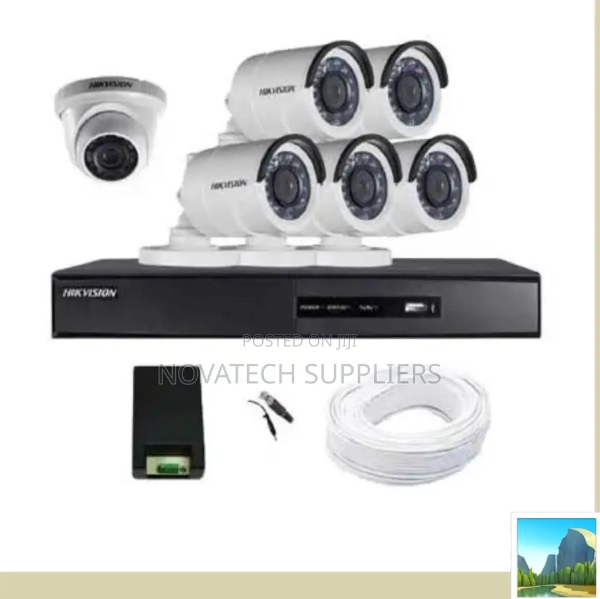 6 Cameras 8 Channel DVR Hik Vision Camera Kit / Full Color