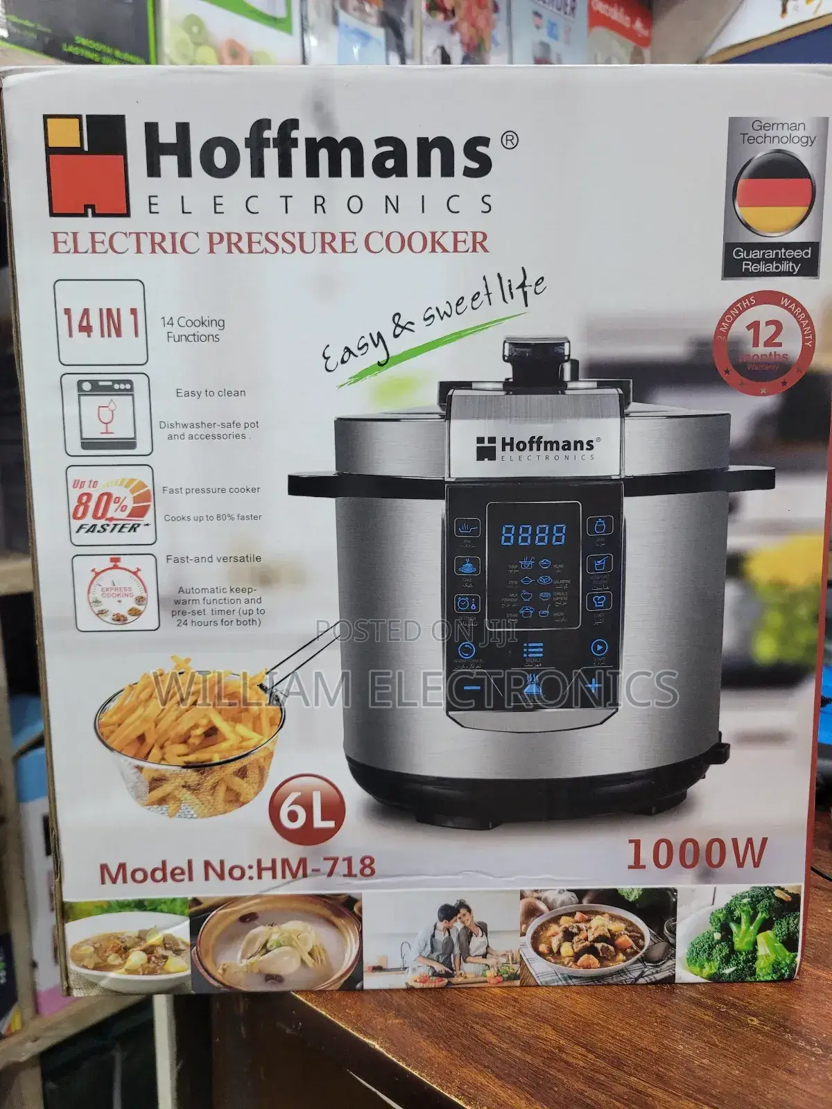 Hoffmans 6litres Electric Pressure Cooker /Hm-718