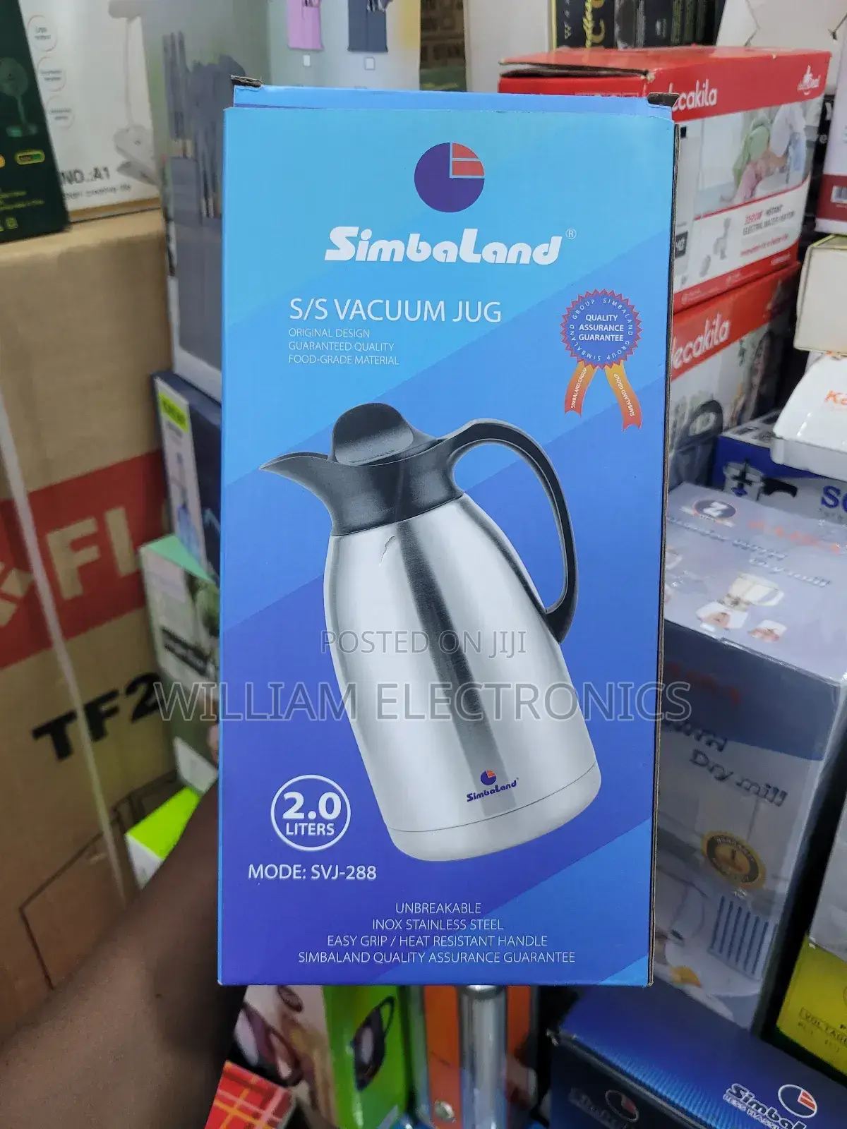 2litres Unbreakable Stainless Steel Vacuum - Silver