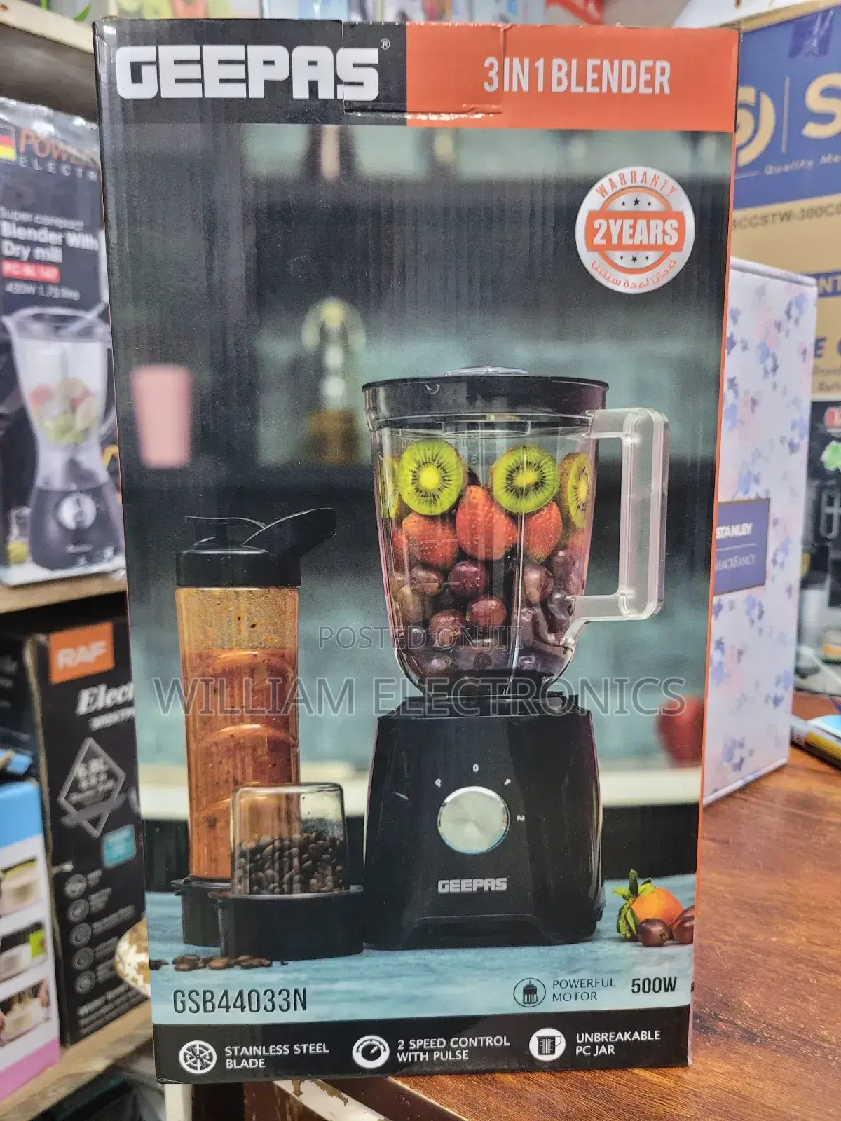 Geepas 3in1 Blender Gsb44033n
