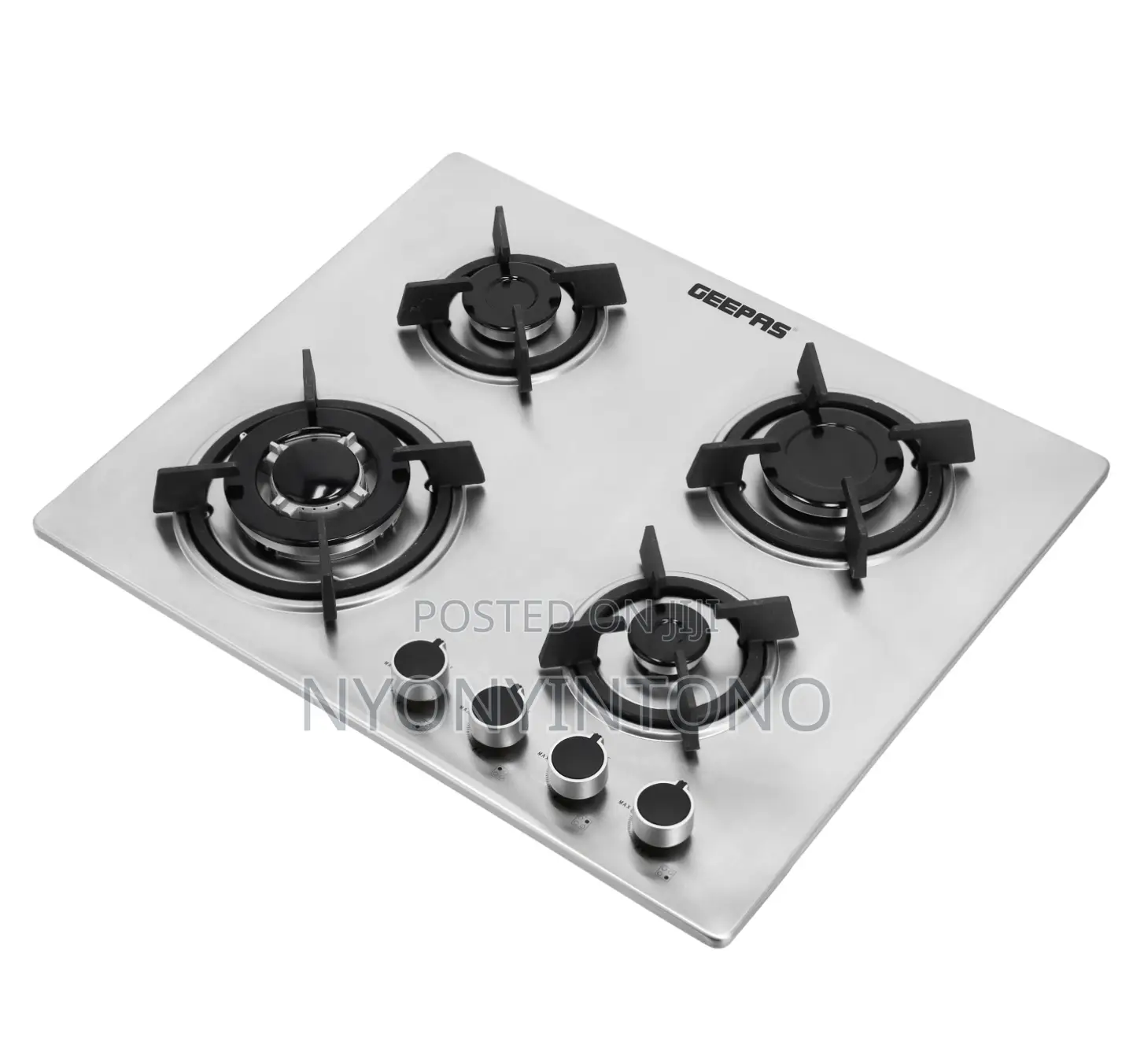Geepas Stainless Steel 4burner Gas Hob With Auto Ignition
