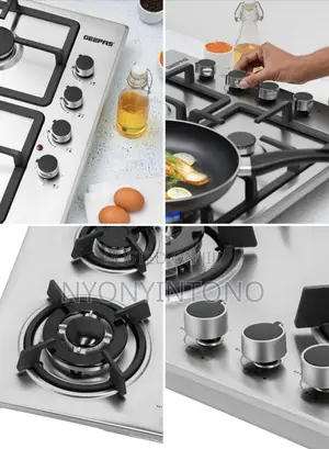Geepas Stainless Steel 4burner Gas Hob With Auto Ignition