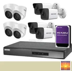 8 Channel Hik Vision CCTV Camera Kit / Full Color Night Visi