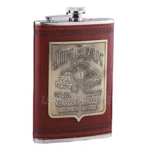 Leather Wrapped Hipflask