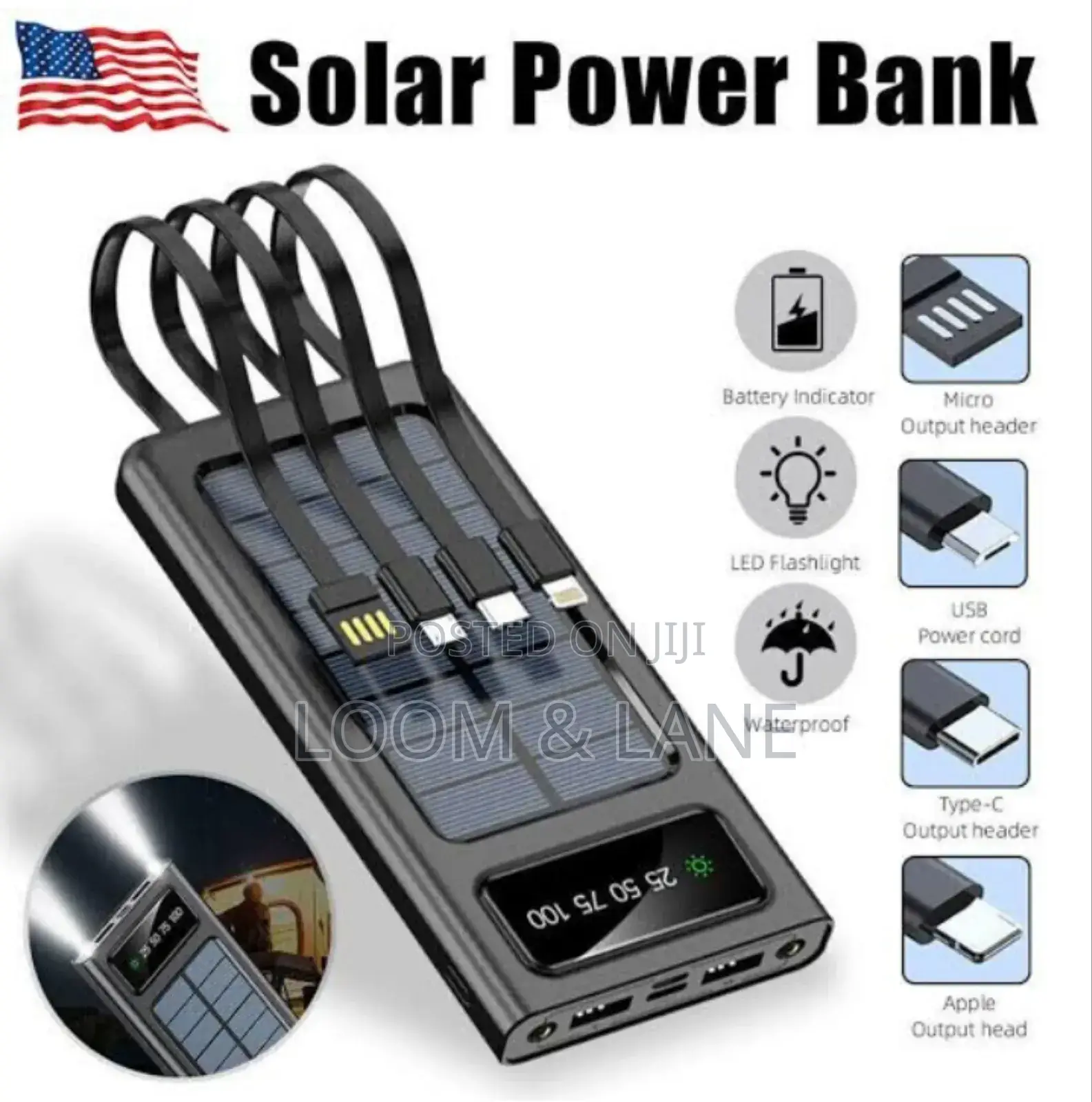Solar Fast Charger Power Bank
