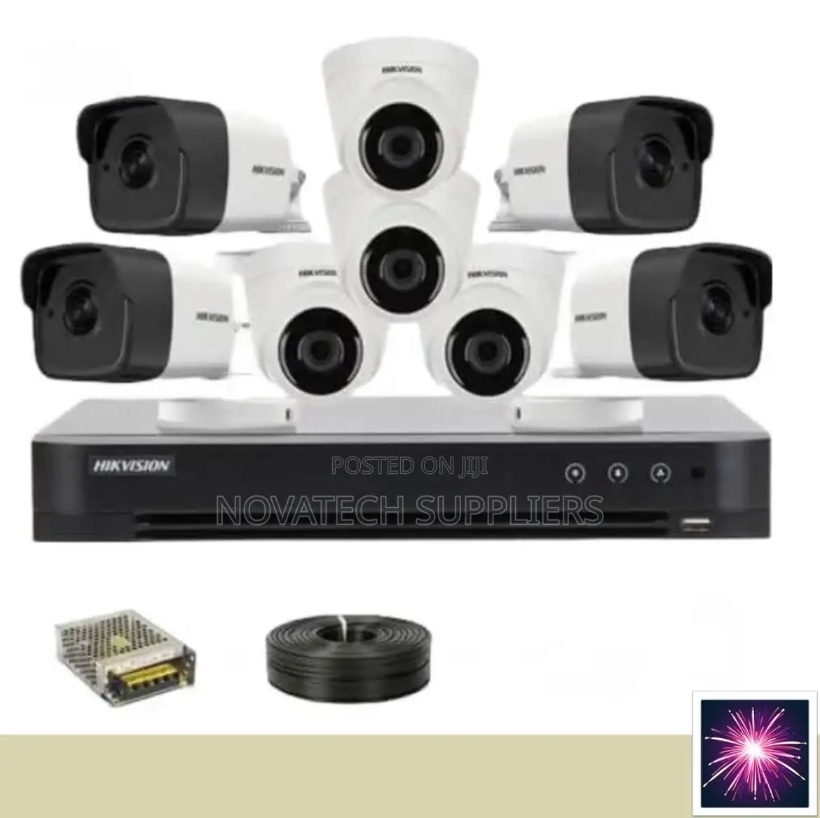 8 Channel Hik Vision CCTV Camera Kit Color Vu Vision Pokh