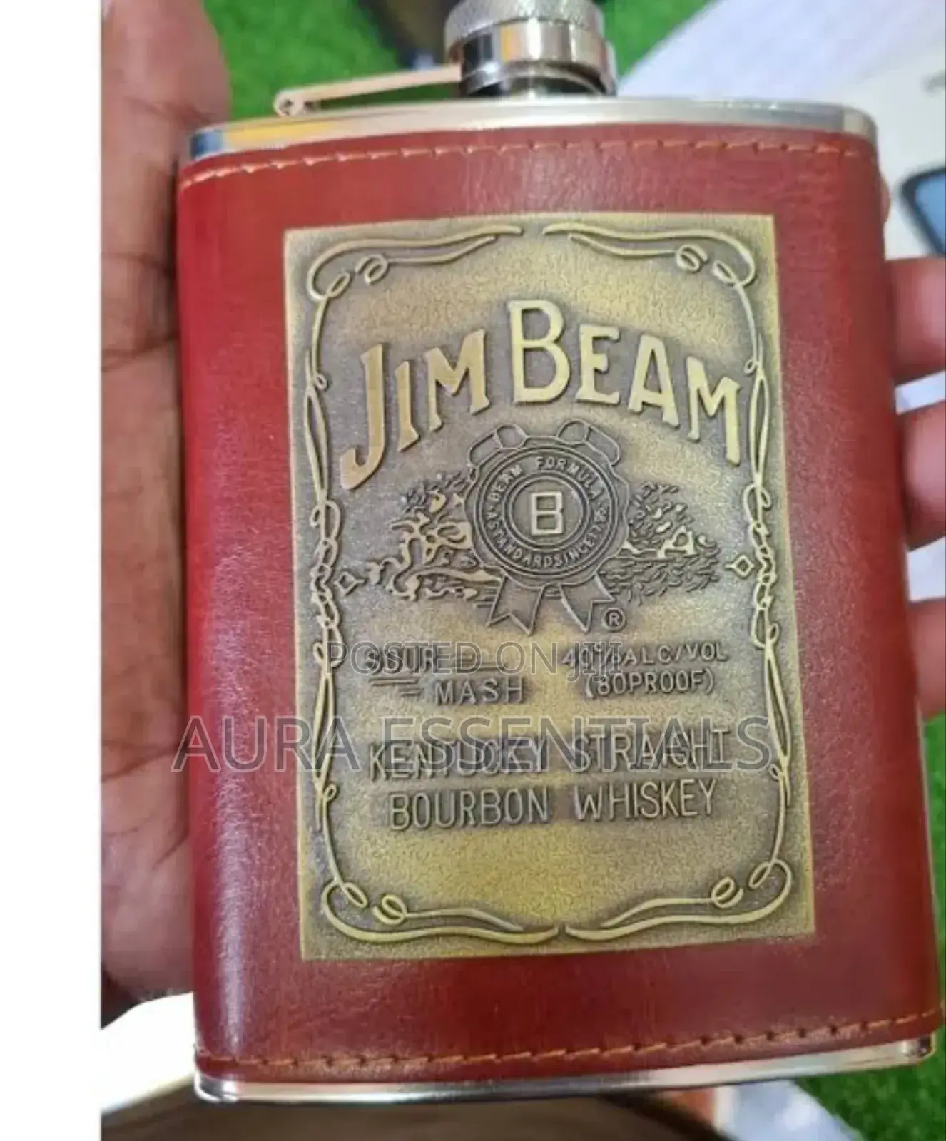 Leather Wrapped Hipflask