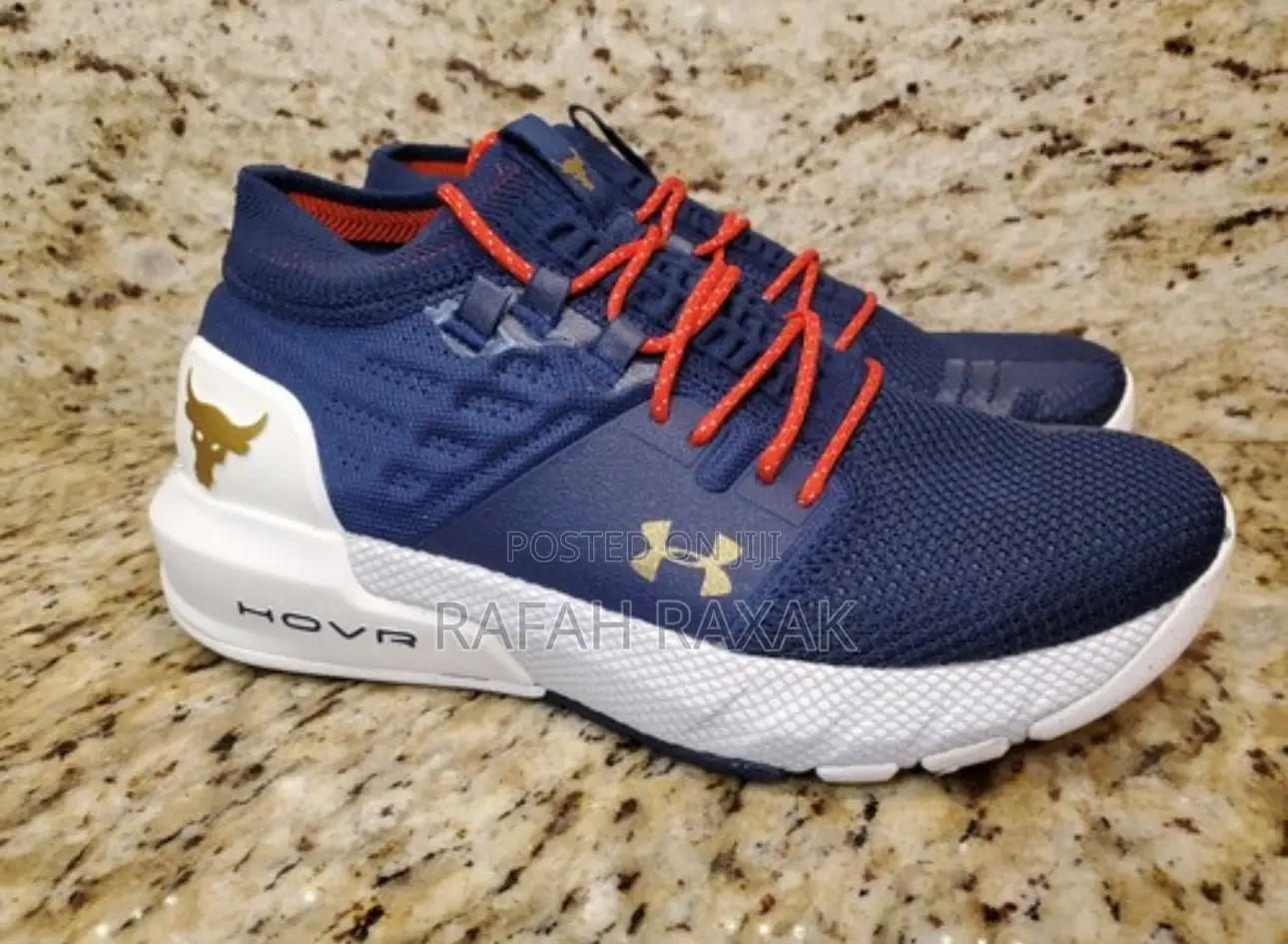 Men’S Blue/White Under Armour Hovr “Project Rock” Sneakers
