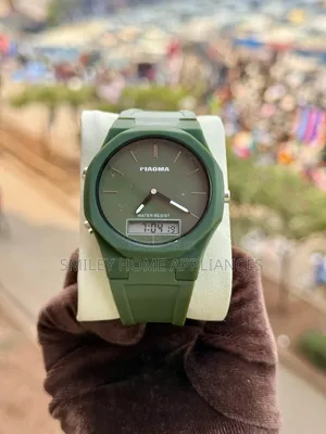 Piaoma Green Rubber Strapped Unisex Classy Analog Watch