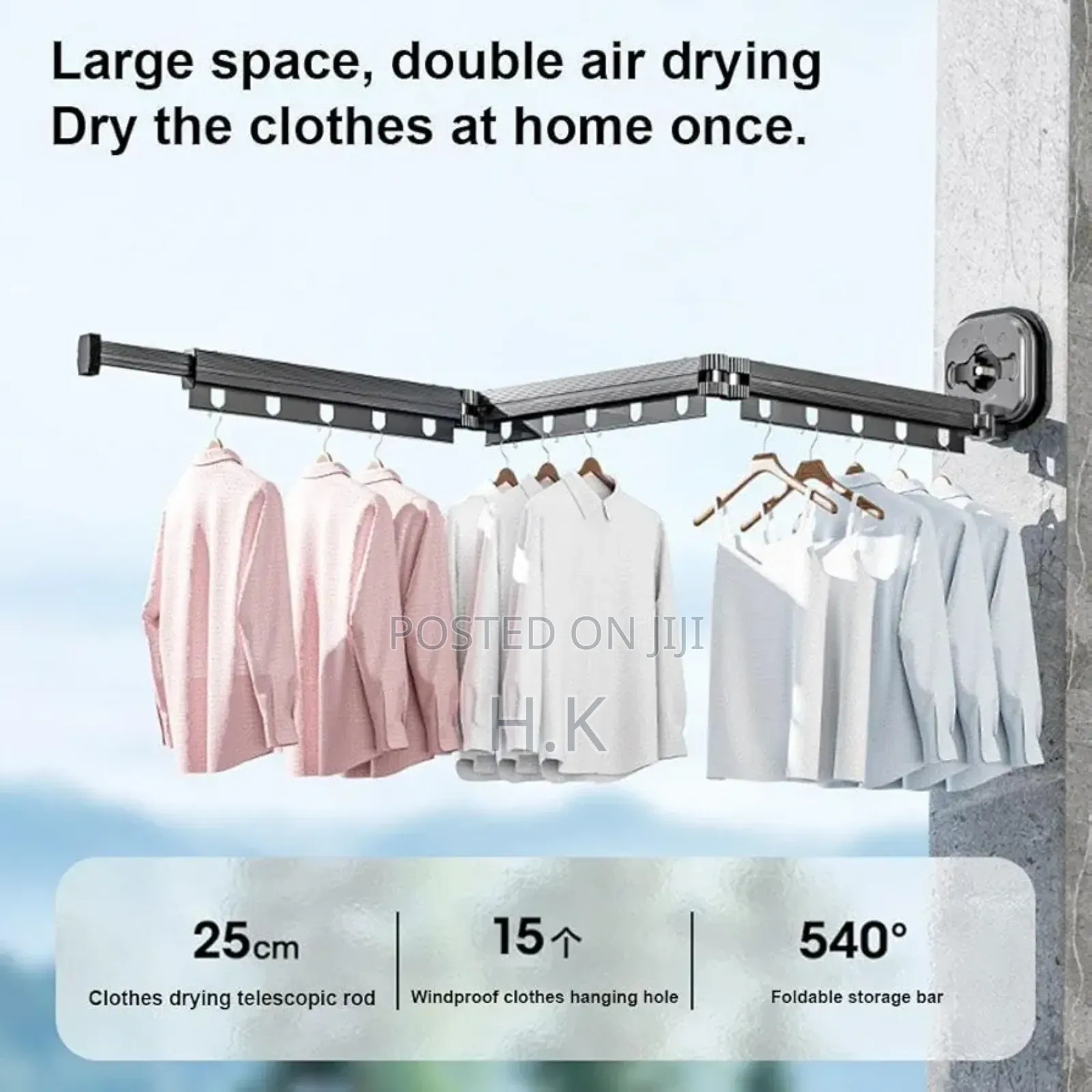 Wall-Mounted Foldable Clothes Drying Rack