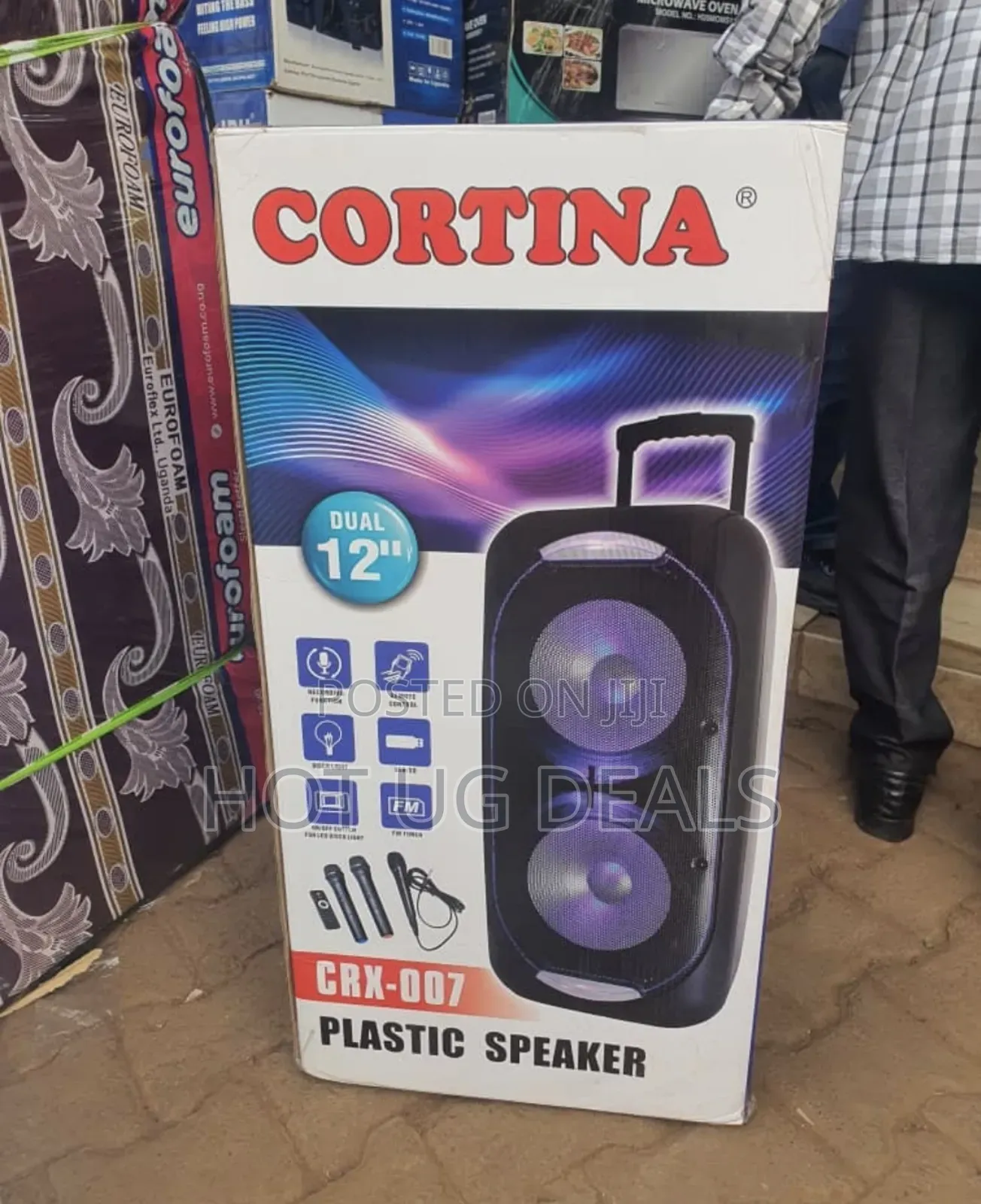 Cortina 12inch Rechargeable Amplified Speaker With 3 Mics