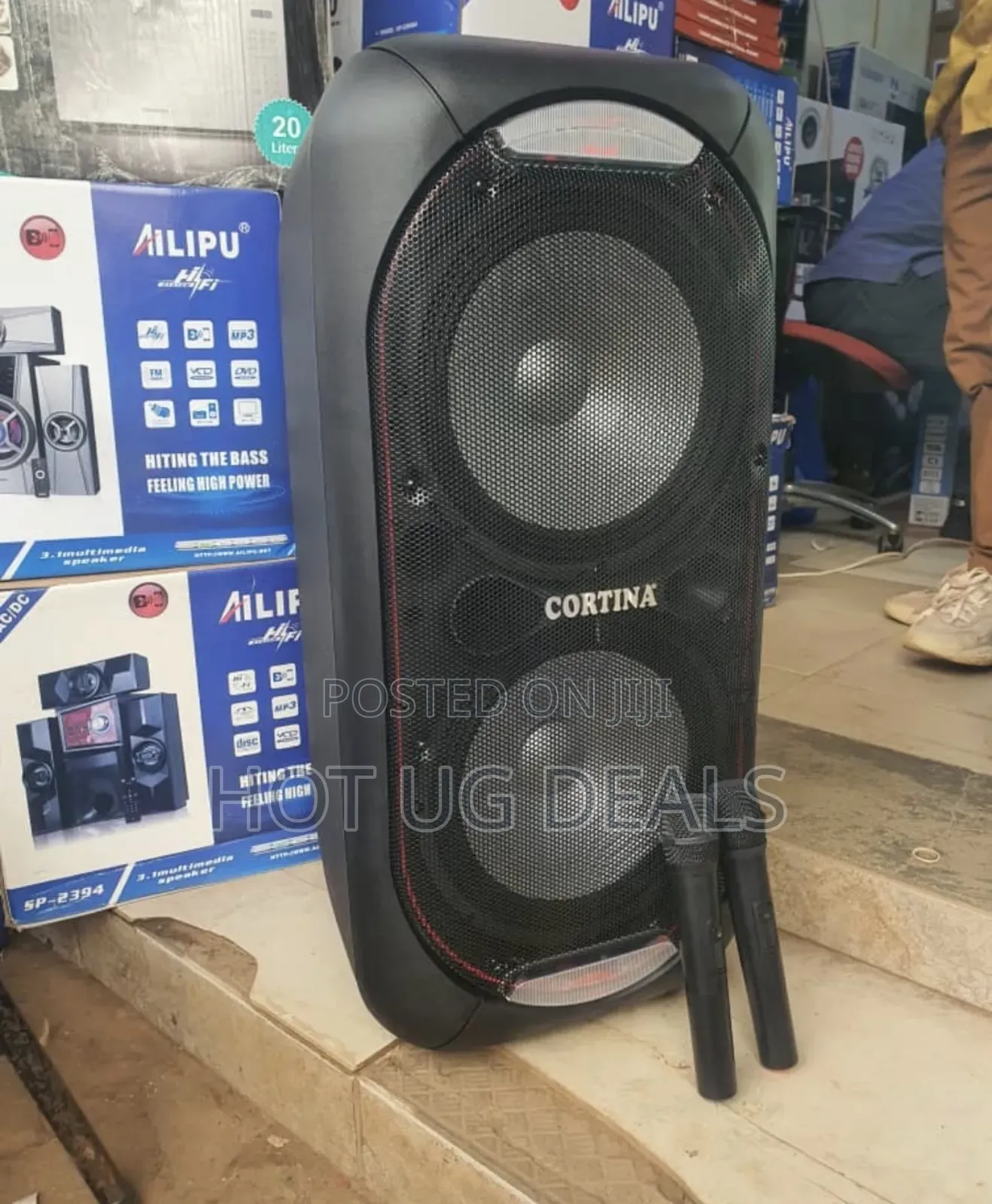 Cortina 12inch Rechargeable Amplified Speaker With 3 Mics