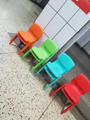 Red,Green and Orange Plastic Kids Chairs