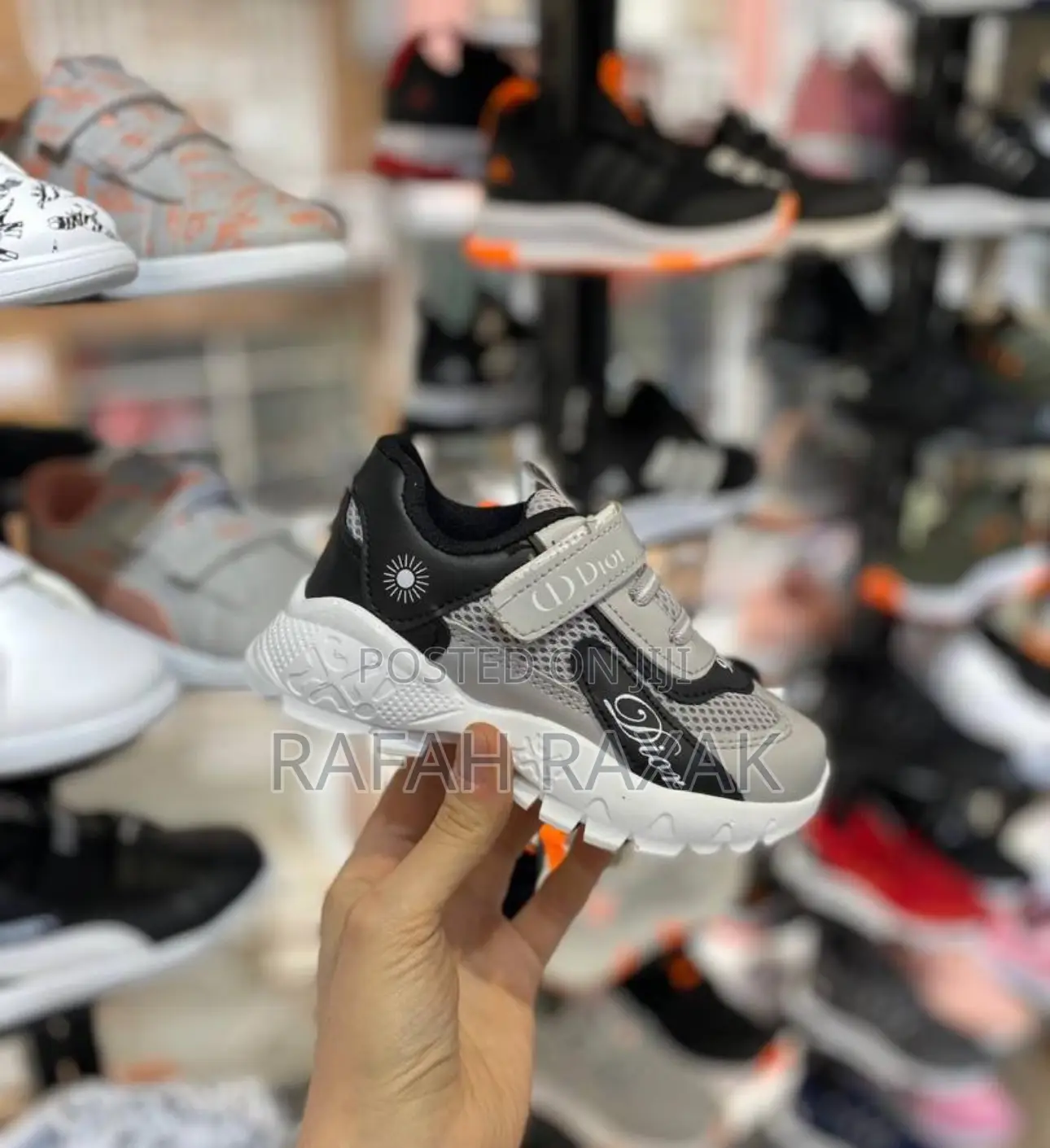 New Classic Black/Grey/White Kid’S Dior Sneakers
