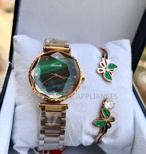 Aoerbo Ladies Classy Wrist Time Piece With Bracelet