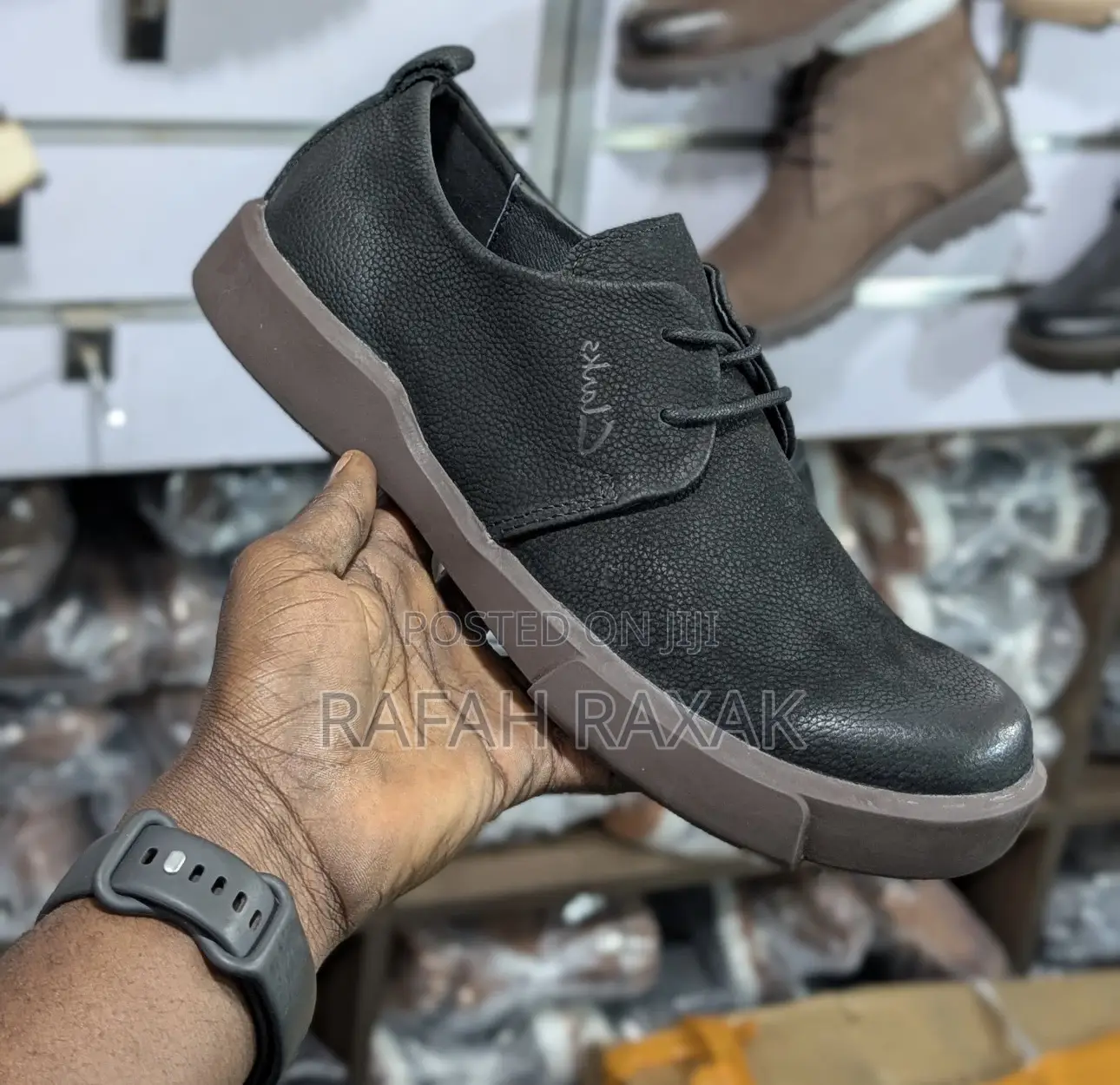 Original Men’S Black Clarks Casual Lace Up Low Shoes