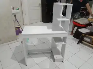 Manicure Table With Side Shelves for Nail Polish