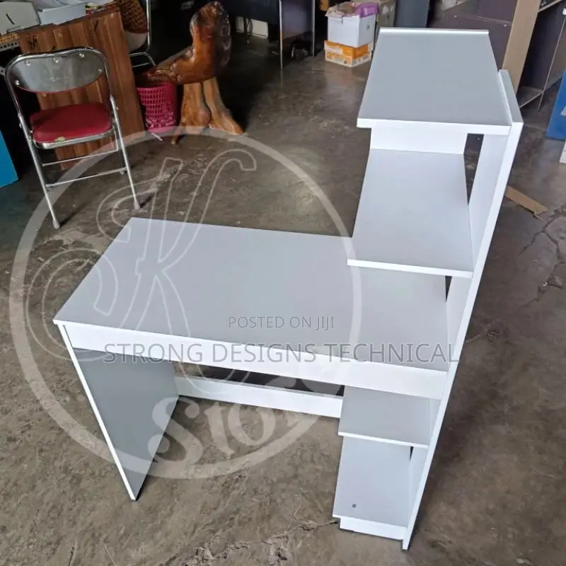 Manicure Table With Side Shelves for Nail Polish