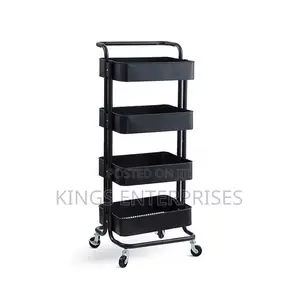 4-Layer Movable Kitchen Trolley