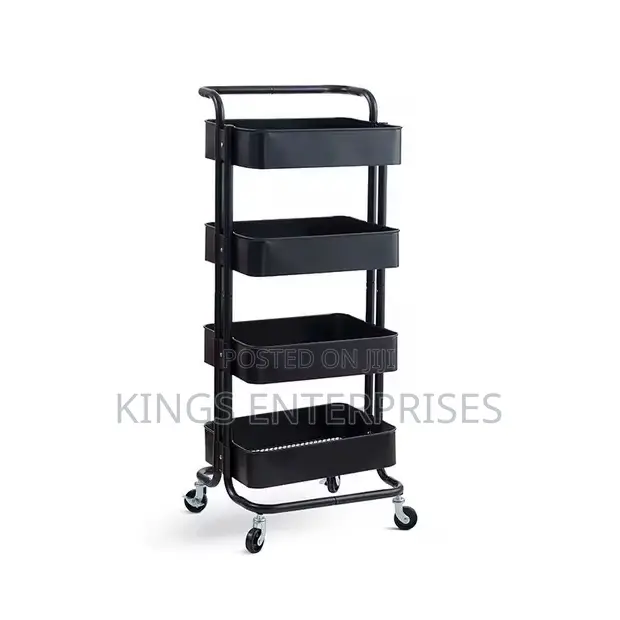 4-Layer Movable Kitchen Trolley