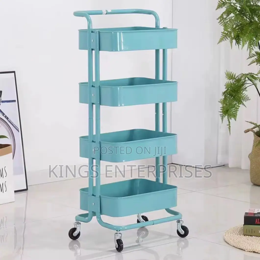 4-Layer Movable Kitchen Trolley