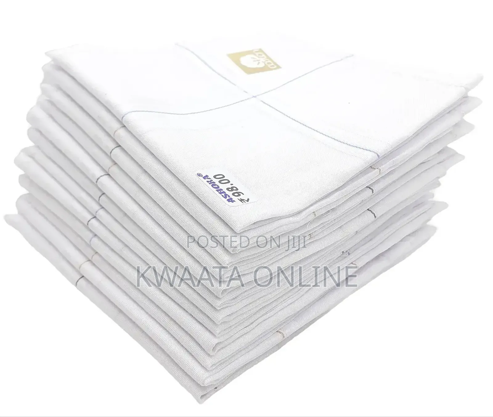 Ashoka Cotton Handkerchief Hanky (Pack of 12) (Size 48 Cm * 48 Cm)