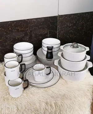 A 24 Pc Dinner Set,Salt Shaker 3pc Ceramic Serving Dishes